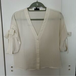 Topshop white button down shirt